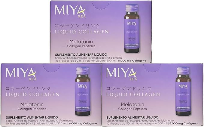 Liquid Collagen with Melatonin – 6000 mg Collagen Peptides per Serving – with Vitamins and Minerals – Peach Flavor (30 Shots)