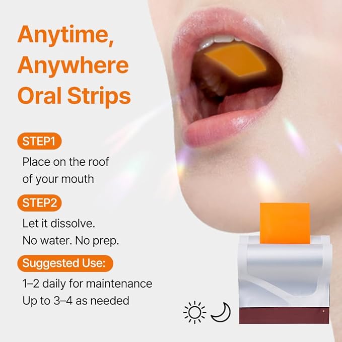 ESTHER FORMULA Liposomal Glutathione Strips (30 ct) - Glutathione Direct Antioxidant Support Skin Brightening | Fast-Absorbing Oral Beauty Film | Korean Supplements | Made in USA
