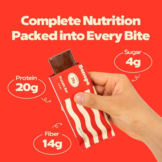 Benope Protein bar Cacao protein bar 60g x 12ea high protein low sugar low carb gluten free energy bar nutritious snack high protein snacks