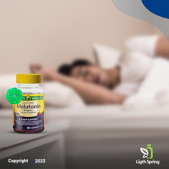 Melatonin 5Mg 120 Gummies Sleep Support (2 Pack) with Bundle Exclusive Better Ligth&ampSpring Guide