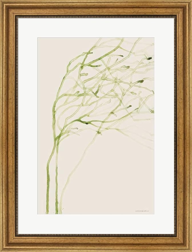 Thistle and Thatch by Kamdon Kreations Framed Art Print Wall Picture Wide Gold Frame 22 x 28 inches