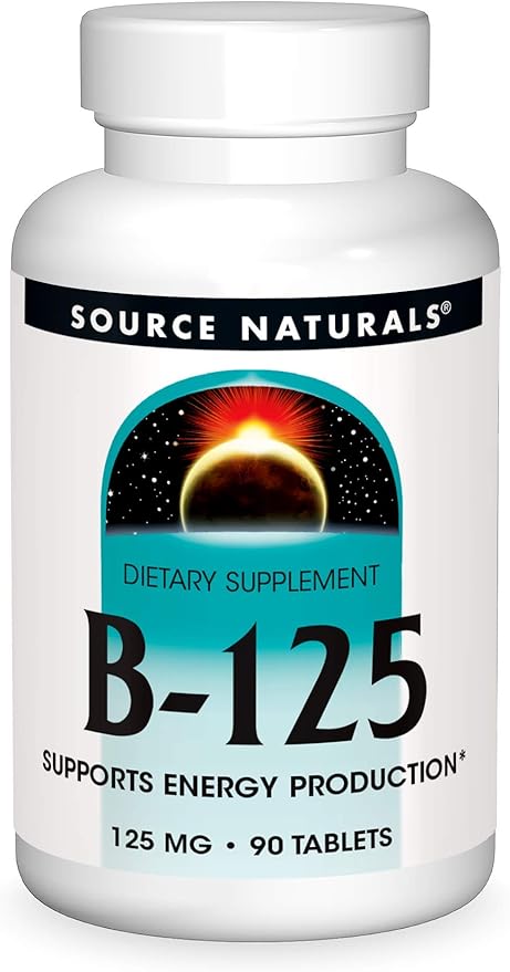 Source Naturals B-125 125 mg B-Vitamins for Energy Production Support - 90 Tablets