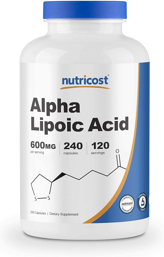 Nutricost Alpha Lipoic Acid 600mg 240 Caps Glutathione 500mg 240 Caps