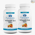 Vitamin D3 Gummies 2-Pack 60 Count Each 2000iu per Serving Supports Immune System and Bone Health for Kids &amp Adults Peach Mango Strawberry Flavors