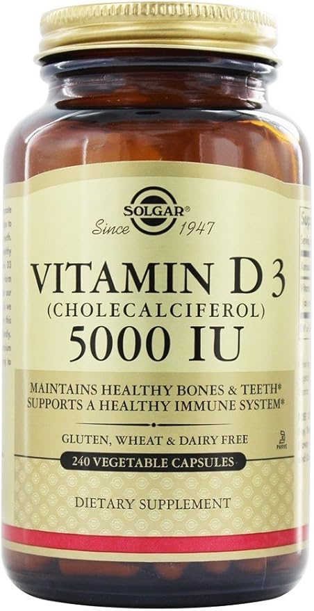 SOLGAR B-Complex 100 100 Vegetable Capsules - Heart Health - Nervous System &amp Vitamin D3 (Cholecalciferol) 125 mcg (5000 IU) 240 Vegetable Capsules - Helps Maintain