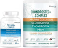 Granions Glucosamine Chondroitin MSM Powder and Collagen Complex Calcium Magnesium - Joint Support Bundle