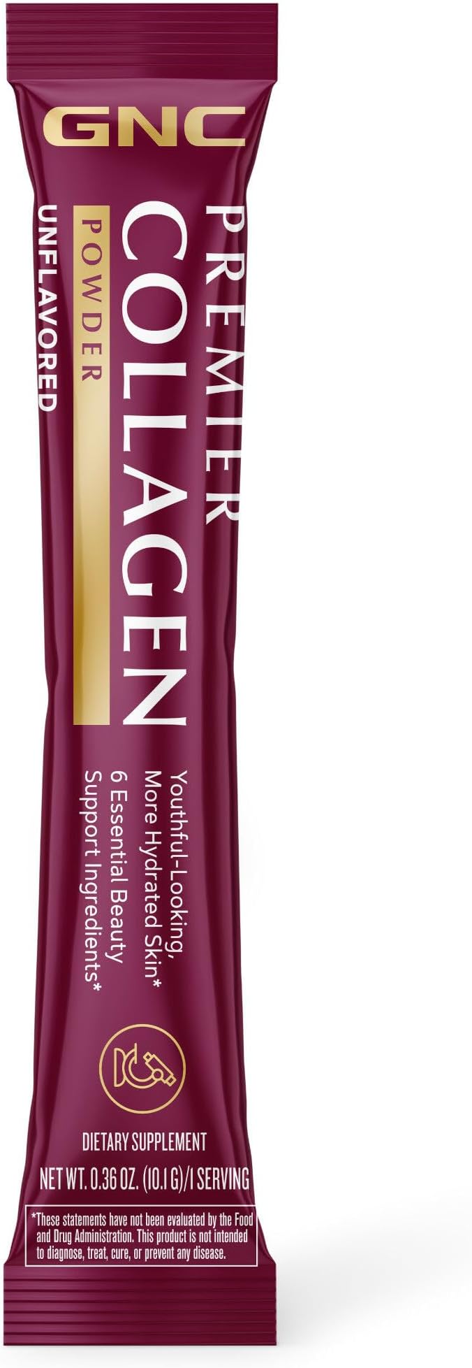 GNC Premier Collagen Powder with 6 Essential Beauty Support Ingredients Unflavored 20 Stick Packs