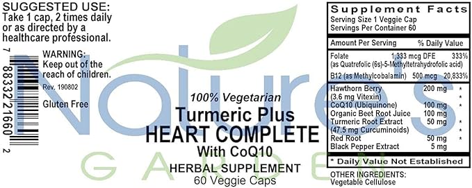 Turmeric Plus Heart Complete with CoQ10-60 Veggie Caps