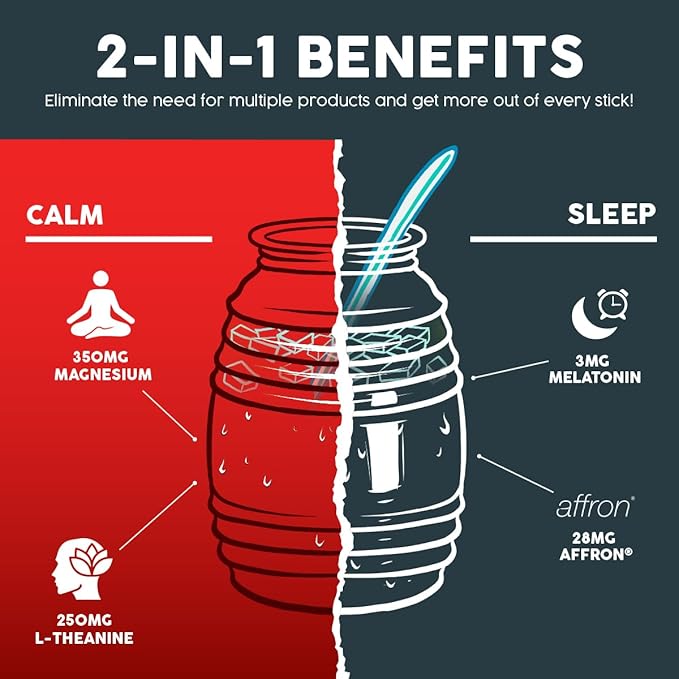 Salud 2-Pack | 2-in-1 Calm + Sleep (Punch) &amp Hydration + Immunity (Hibiscus) 15 Servings Each Drink Mix Dairy &amp Soy Free Non-GMO Gluten Free Vegan Low Calorie 1g of Sugar