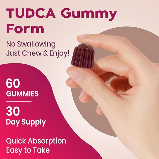 Premium TUDCA Bile Salts Gummies - 2000mg High Potency Liver Support Supplement Liver Detox &amp Repair with Milk Thistle Artichoke Probiotics - Vegan 60 Servings