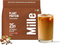 Mille Coffee Hazelnut Plant Protein Powder | 25g Protein per Scoop | Vegan Yeast Protein for Shakes &amp Smoothies | No Added Sugar Non-Bloating Clean Plant-Based Blend | 17.64 Oz (500g)