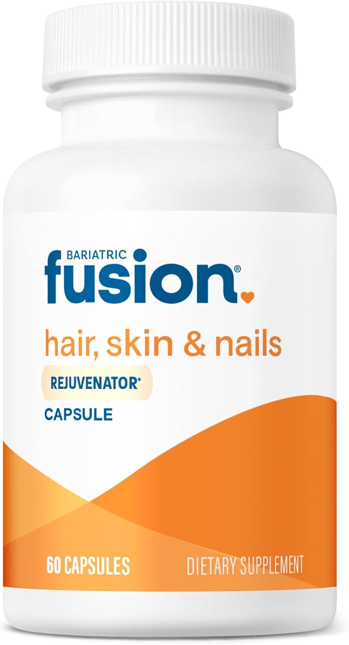 Bariatric Fusion ONE Per Day Bariatric Hair Skin and Nails Vitamins REJUVENATOR for Women | Vegan Hair Growth Vitamins with Biotin Vitamin B12 and B1 | Easy to Swallow | 60 Capsules