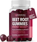 Beet Root Gummies with COQ10 &amp Pomegranate - Nitric Oxide Supplement for Men and Women - Beetroot for Endurance Performance Recovery - Vegan Non-GMO Gluten Free - Mixed Berry Flavor 120 Count