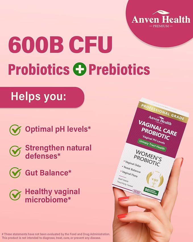 Vaginal Probiotics for Women pH Balance with Prebiotics - 60 Billion Womens Probiotic for Vaginal Flora Odor Yeast &amp Digestive Health with Saffron Cranberry Vegan &amp Non-GMO | 270 Caps