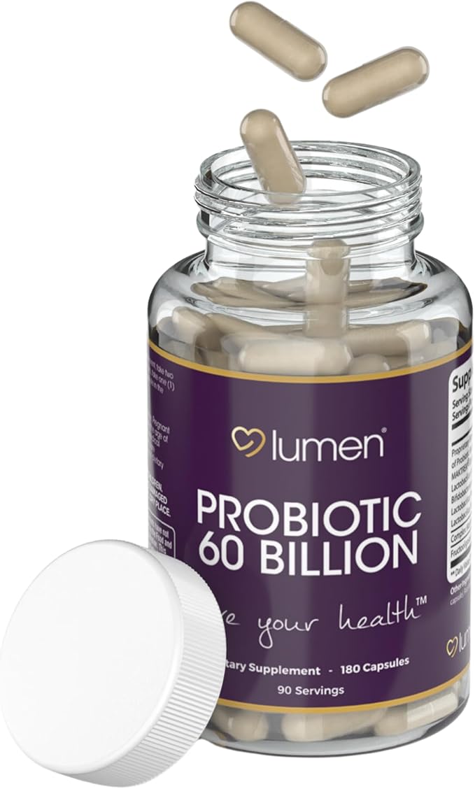 Lumen Naturals Probiotic 60 Billion CFU for Women Digestive with Maktrek Technology - 180 Count - 90 Servings (180 Count (Pack of 1))