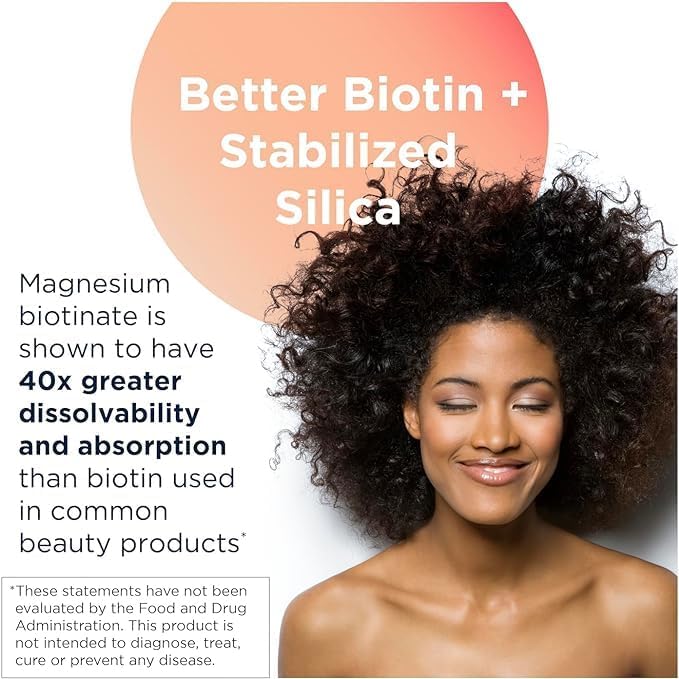 Designs for Health Whole Beauty Collagen - Collagen Peptides Silica &amp Biotin Powder to Support Hair Skin and Nails - Support Hair Strength &amp Fullness (30 Servings)