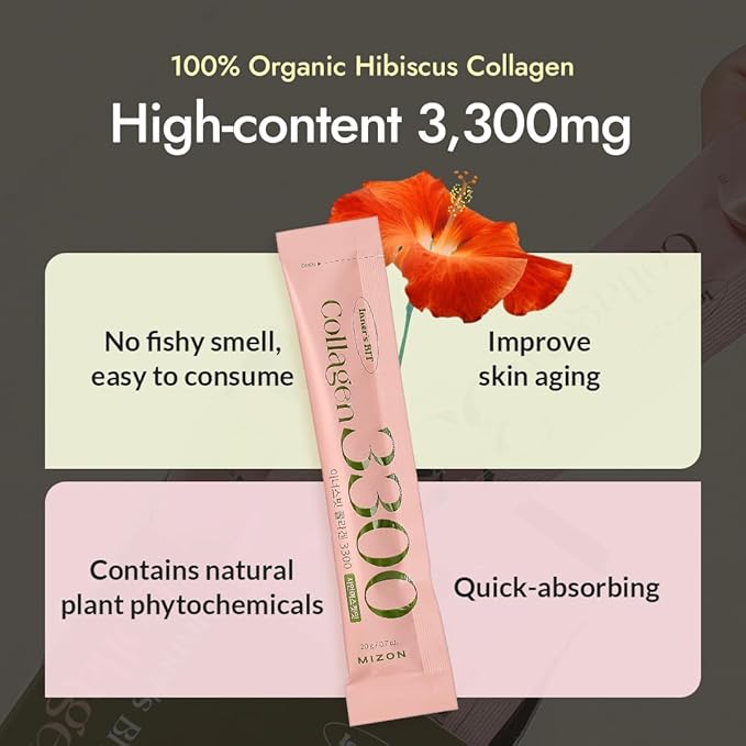 MIZON INNERSBIT Collagen Jelly 3300 Vegan Korean Collagen Jelly Snack with Vitamin C Hyaluronic Acid Biotin &amp Glutathione Edible Collagen Supplement for Skin Halal Certified (28)