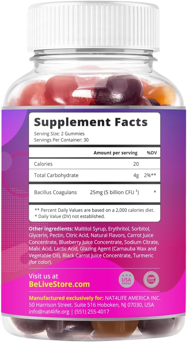 BeLive Probiotic + Prebiotic Bundle for Better Gut Health with 5 Billion CFUs for Digestive Health &amp High Strength Inulin (3g) Dietary Fiber