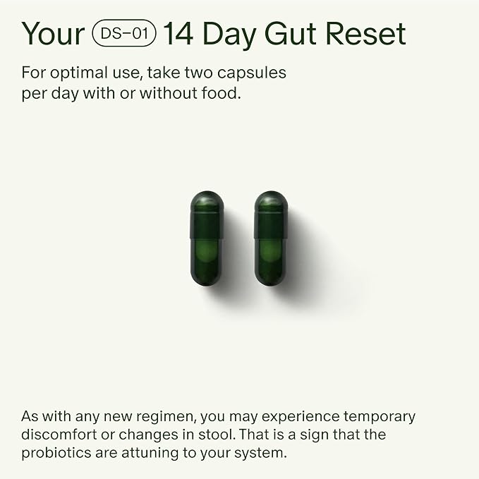 Seed 14 Day Gut Reset - Prebiotic and Probiotic for Women &amp Men - Digestive Health Gut Health Rapid Gut Recovery Bloating &amp Constipation Relief - Vegan &amp Shelf-Stable - 28 Capsules (14-