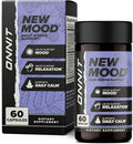 ONNIT New Mood Daily Stress Support Capsules IGEN Non-GMO Tested Sleep and Mood Support Supplement for Men and Women Daily Stress Management Capsules 60 Count