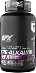 EFX Sports Kre-Alkalyn EFX | pH Correct Creatine Monohydrate Pill Supplement | Strength Muscle Growth &amp Performance | 60 Servings 120 Capsules