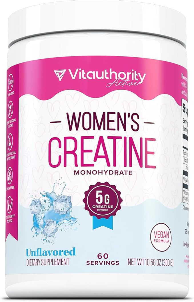 Micronized Creatine Monohydrate Powder – 5g per Serving Creatine Supplement | Support ATP Boost Strength Lean Muscle &amp Recovery | No Sugar Dyes or Fillers | Superior Mixing - Unflavored 60 Serv