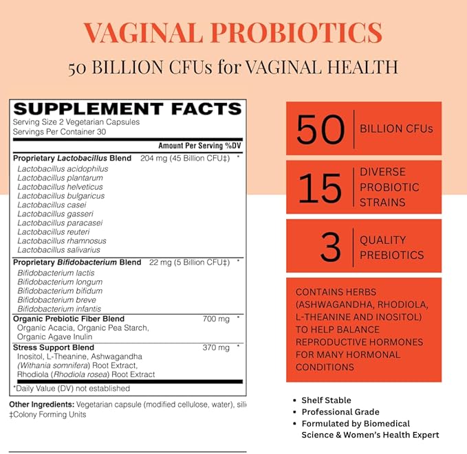 with Harmony Pre/Probiotic with Vaginal and Hormonal Support