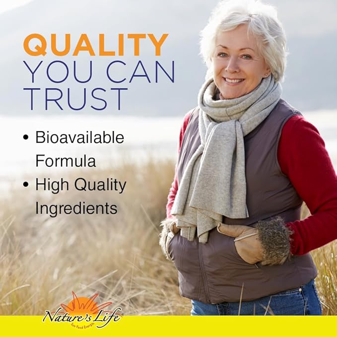 Nature's Life Strontium Plus D3 &amp K2 Supplement - Healthy Bone Support for Women &amp Men Stronium Citrate Trace Mineral Nutritional Support for Adults Vegetarian &amp Bioavailable - 60 Table