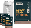 Nuzest Vegan Pea Protein Powder - Clean Lean Protein 10 Servings 20g Protein Rich Chocolate Protein Shake Mix + Sports Shaker Bottle 24oz