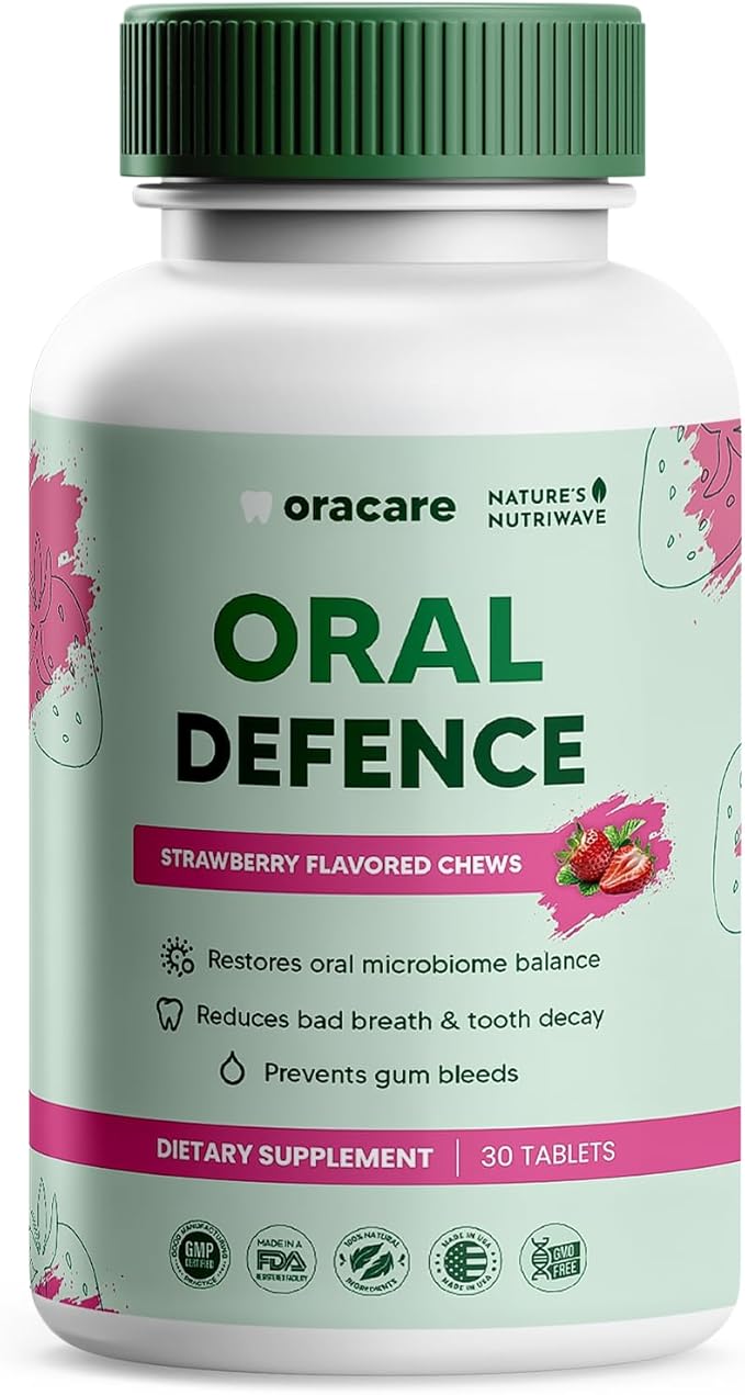 Oracare – Daily Oral Support with Enzymes Hydroxyapatite Xylitol &amp 3-Strain Probiotic Blend – Non-GMO Stimulant-Free Formula – Made in USA – 30 Melt-In-Mouth Tablets 1 Month Supply