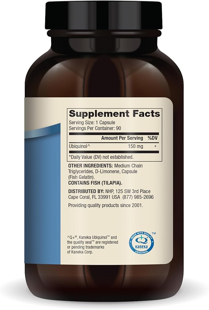 Dr. Mercola Ubiquinol - 150 mg Ubiquinol - Supports Energy Production - Antioxidant Supplement - Non-GMO Gluten-Free &amp Soy-Free - 90 Capsules (90 Servings)