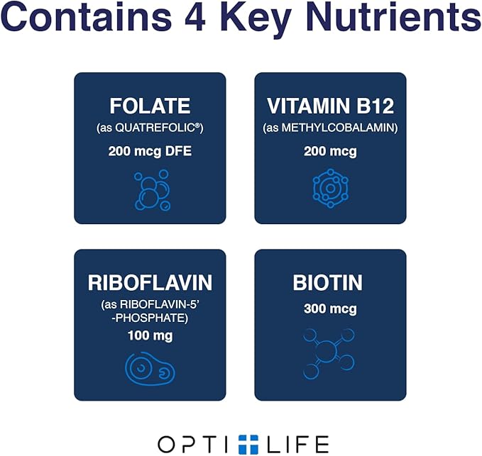 Opti + Homocysteine Capsules | Daily Brain and Heart Health Supplements* | Brain Supplement with Methylcobalamin &amp Methylfolate | 60 capsules/30 Servings