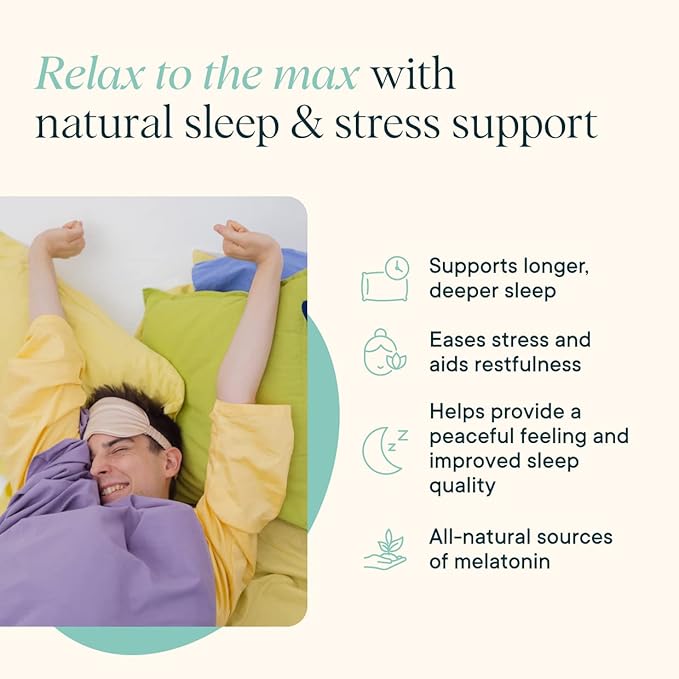 Ora Organic Natural Sleep Aid Supplement Stress Support Calming Herbal Blend with Melatonin from Tart Cherry - Includes Magnesium Citrate Valerian Root and Lemon Balm - 1 Month Supply 60 Capsules