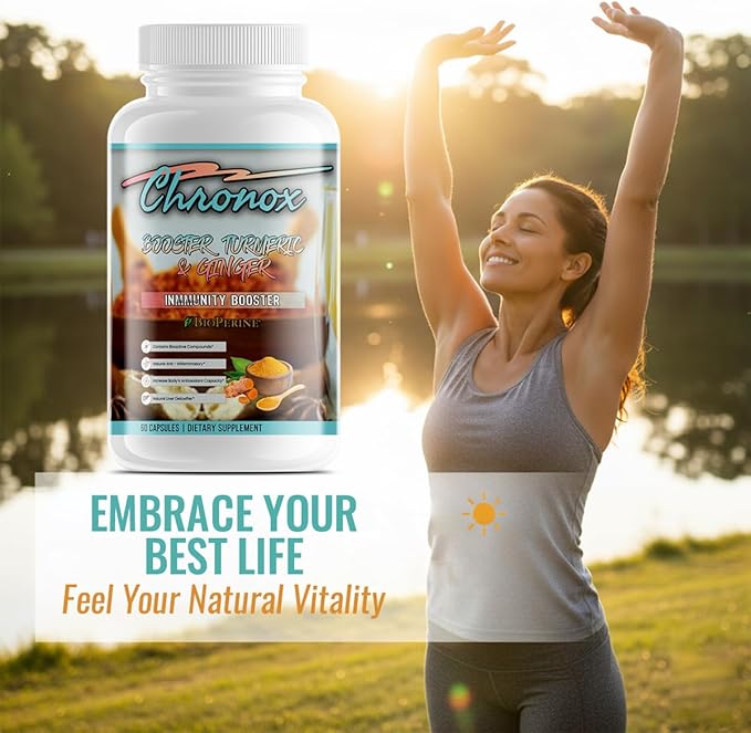 Turmeric &amp Ginger Supplement - Herbal Dietary Supplement with Antioxidant Liver &amp Digestive Support - Herbal Supplements for Daily Wellness Comfort Balance &amp Overall Healthy Lifestyle -