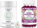 Lunakai USA Made PRO NAD+ Capsules + Super Mushroom Gummies Bundle – 60 Capsules + 60 Gummies