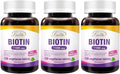 LOVITA Maximum Strength 11000mcg Biotin: Fast-Dissolving Vegetarian Tablets - Easily Absorbed Gluten &amp Dairy-Free 128 Vegan-Friendly Tablets (Pack of 3)