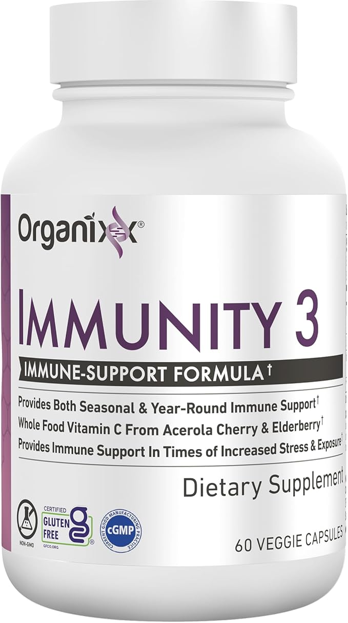 Organixx Turmeric 3D &amp Immunity 3 Bundle Organic Turmeric Ginger &amp Ashwagandha Plus Vitamin C Zinc &amp Elderberry Supports Immune Digestive &amp Joint Health Non-GMO Gluten Free 60
