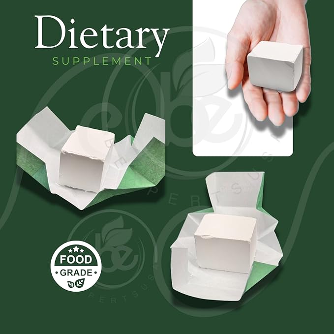 Magnesium Carbonate – 7g x 4 Cubes (Pack) – Pure Magnesium Carbonate – Food Grade – Non-GMO Gluten-Free Vegan – Carbonato de Magnesio en Cubos – Hecho en México