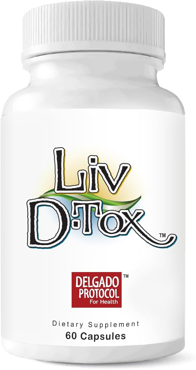 Liv D-Tox - 60 Capsules - Liver Detox and Cleanse Support Health Supplement with Turmeric Root Extract Milk Thristle and Asparagus