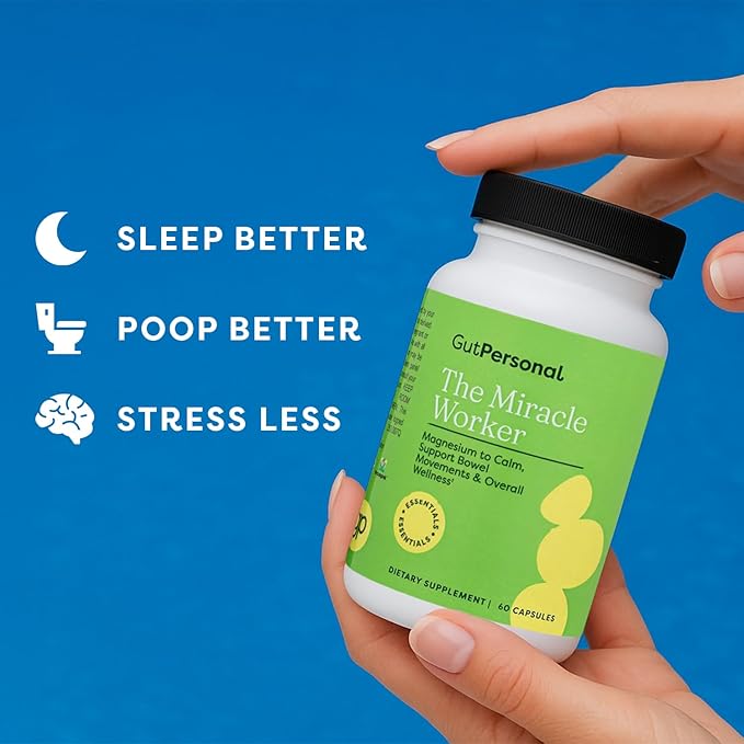 The Miracle Worker Magnesium Powder Supplement: Reduce Stress and Ease Muscle Cramps While Improving Sleep and Regularity (30 Servings 60ct)