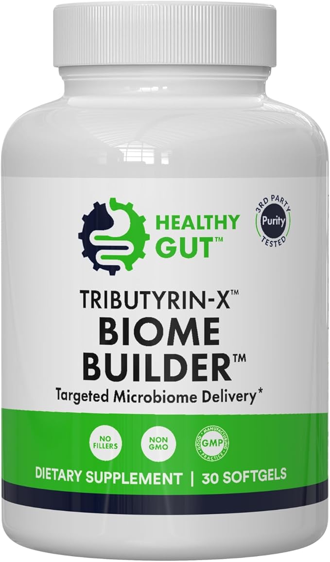 Healthy Gut Tributyrin-X Biome Builder 30 Softgels and Magnesium-HP 60 Capsules