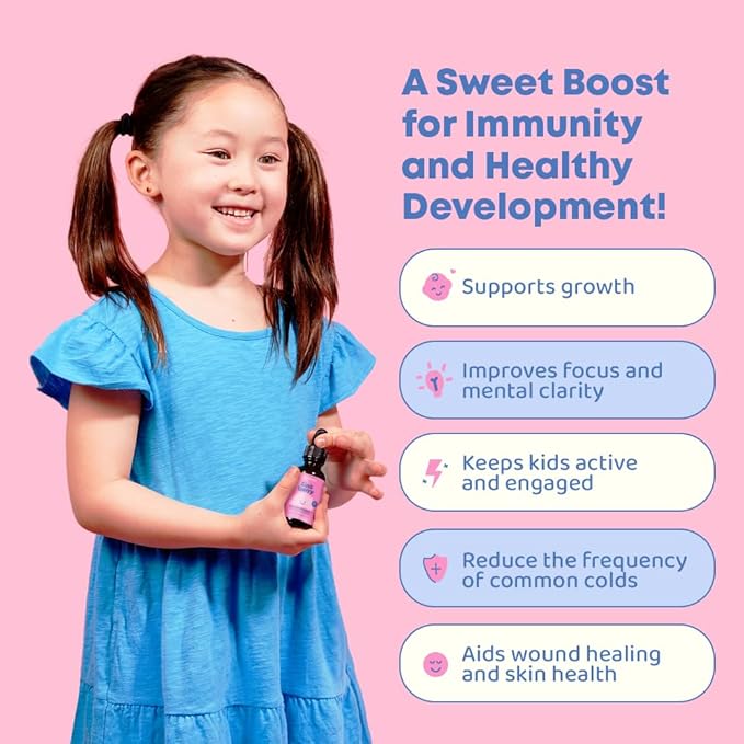 JoySpring Liquid Vitamin D3 with K2 - Immune Support and Zinc Supplements for Kids - Elderberry &amp Zinc Liquid