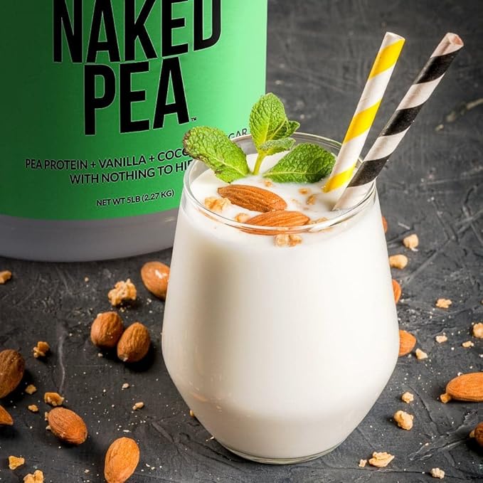 NAKED Vanilla Pea Protein Isolate 1LB Pure Micronized Creatine Monohydrate 1000g (200 Servings) – Vegan Bulk Non-GMO Gluten Free Soy Free