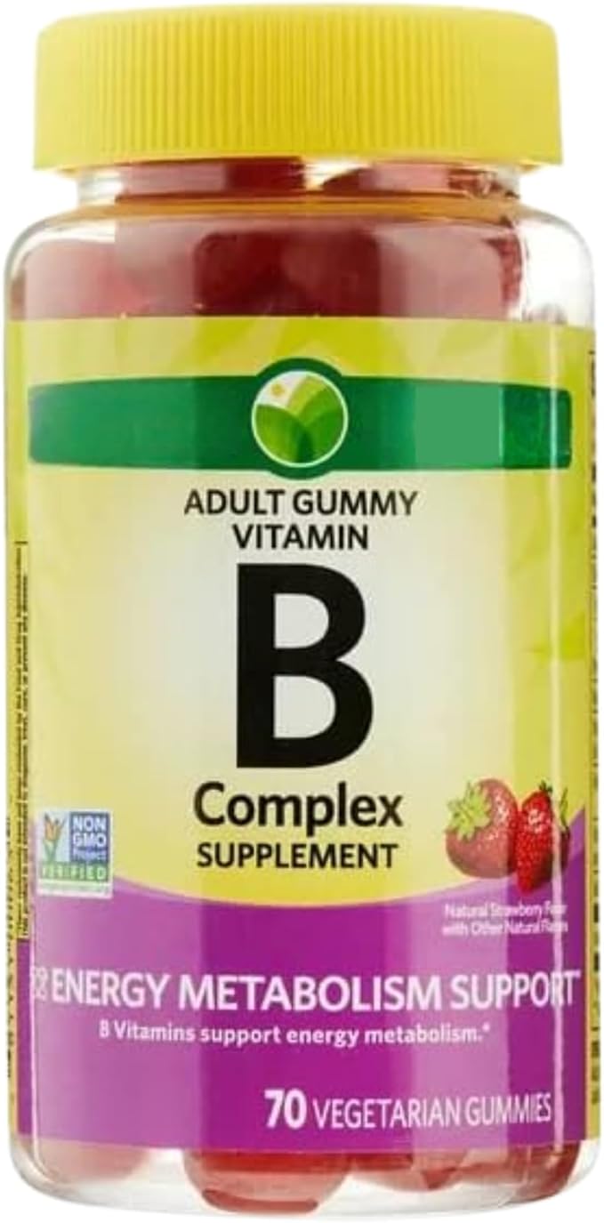KP+ Vitamin B Complex | 70 Vegetarian Gummies | Supports Energy Metabolism &amp Nervous System Health | Strawberry Flavor | Pack of 1