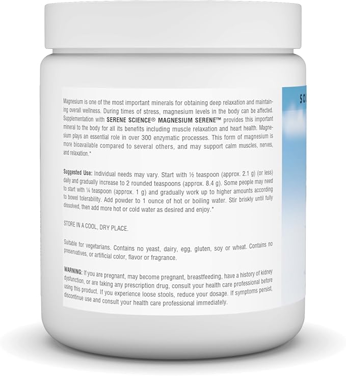 Source Naturals Serene Science Magnesium Serene Peaceful Body* Tangerine Flavored - 17.6 Ounce Powder