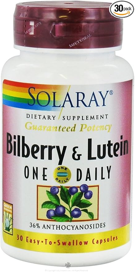 Solaray Bilberry &amp Lutein 30 capsules