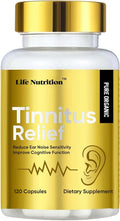 1200MG Tinnitus Relief for Ringing Ears - Advanced Ear Health Support Supplement with Hibiscus &amp Hawthorn Berry - Soothing Comfort for Ear Noise - Non-GMO &amp Vegan - 120 Capsules