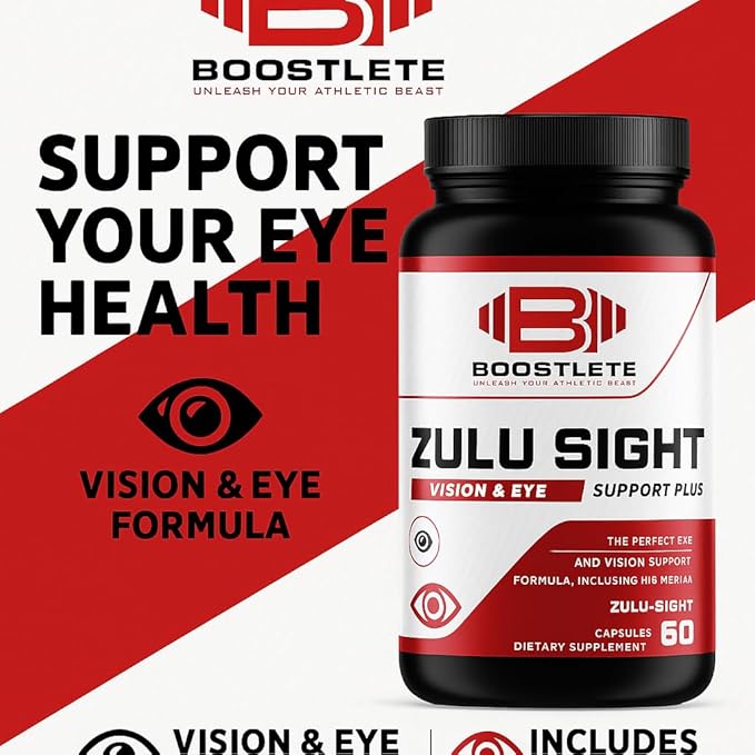 Zulu Sight – Vision &amp Eye Support Supplement with Lutein Zeaxanthin Bilberry &amp Greens Blend – 60 Capsules