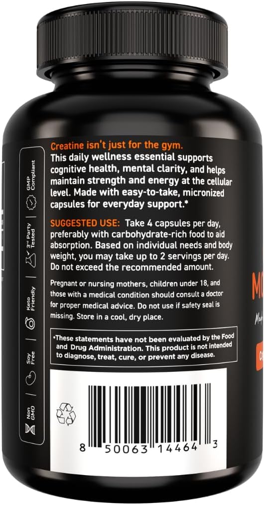 Vital Vitamins Multi-Collagen Powder 30 Servings + Creatine Capsules 120 ct