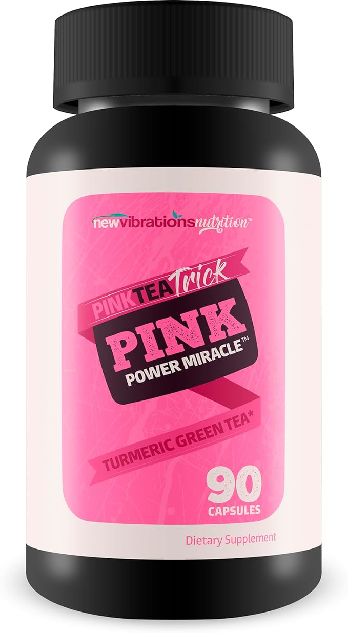 Pink Tea Trick Turmeric Green Tea - Pink Power Miracle Healthy Metabolic Function - Gut Cleanse Detox - Our Best Turmeric Green Tea Formula to Support Body Balance - Blood Cleanse - Immune Support